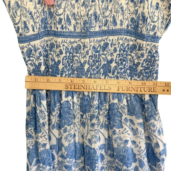 Bell by Alicia Bell Women's Soleil Midi Dress Sz L Floral Smocked Ruffle NWT - Picture 5 of 11